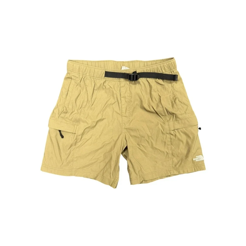 The North Face Cargo Shorts Mens Size M Green Excellent Nylon Belted Hiking